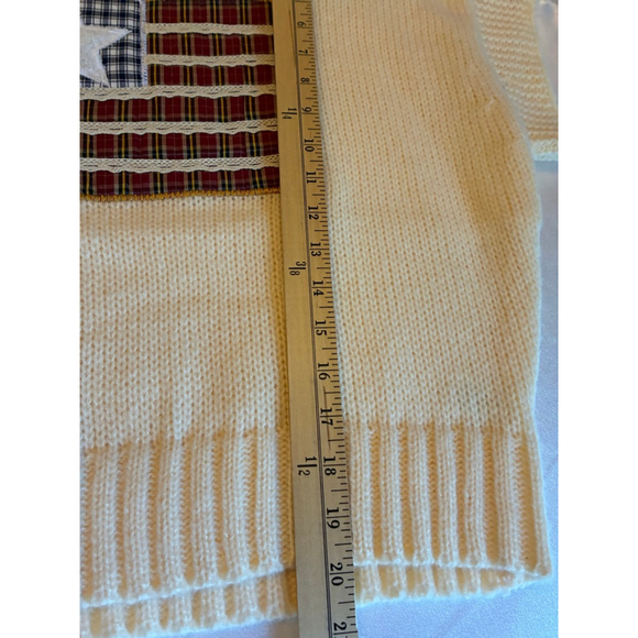 Bibi Cream Colored Flag Sweater NWT Size Medium - Picture 5 of 9